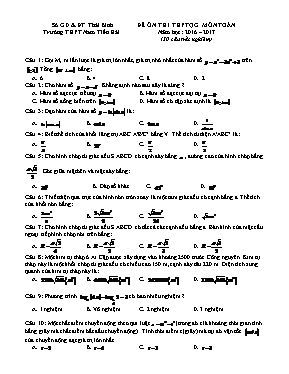 Đề ôn thi THPTQG môn toan (50 câu trăc nghiêm)